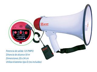 ALTAVOZ C/SIRENA Y MICROFONO, MARCA MASTER.
