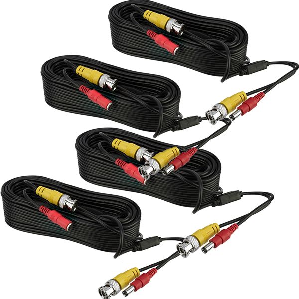 KIT DE 4 CABLES PARA CCTV
