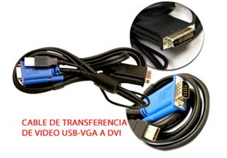 CABLE DE TRANSFERENCIA DE VIDEO USB-VGA A DVI MASTERCABLE