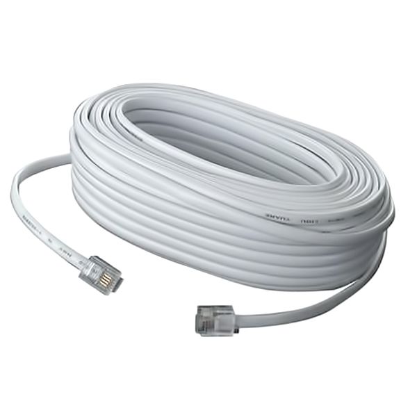 CABLE TELEFÓNICO PLANO EN COLOR BLANCO CONECTOR 6P4C