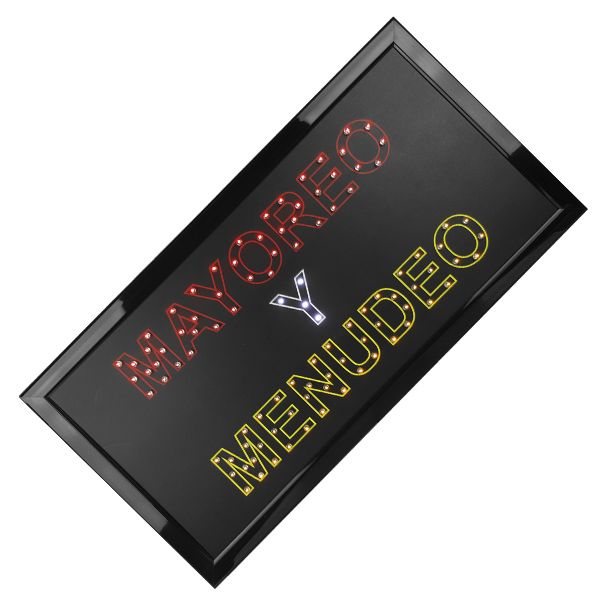 LETRERO LED "MAYOREO Y MENUDEO"
