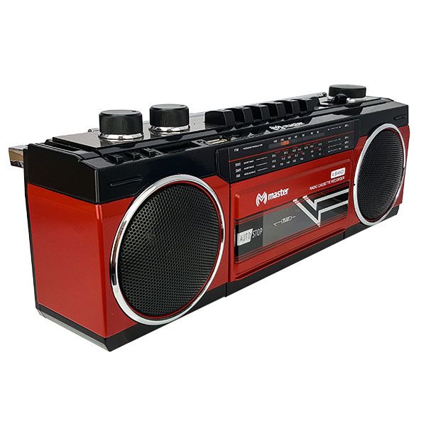radiograbadora de cassettes am y fm con bluetooth, usb y sd, 40 watts